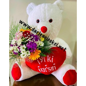 Büyük Peluş Ayıda Buket